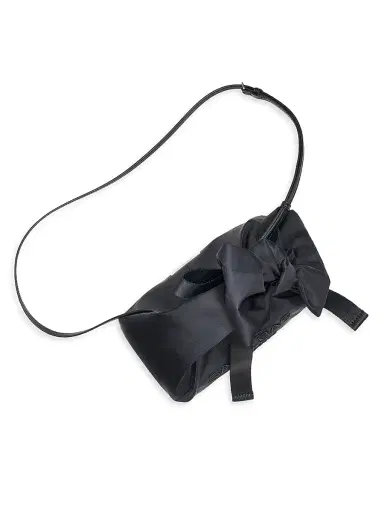 Marc Jacobs Women's The Bow Nylon Mini Sack Bag - Black | Thumbnail 6 Marc Jacobs Women's The Bow Nylon Mini Sack Bag - Black | Thumbnail 6