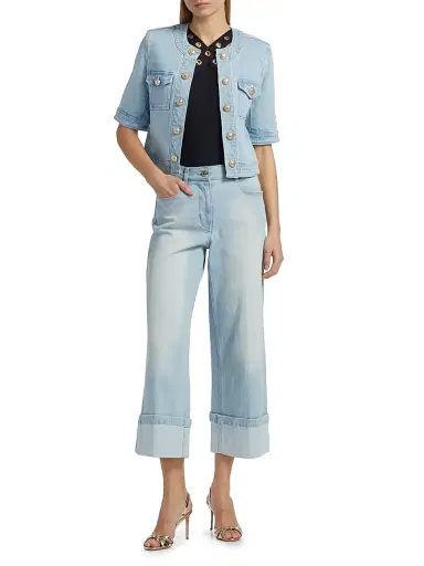 Generation Love Women's Devika Denim Jacket - Sky Blue | Thumbnail 2 Generation Love Women's Devika Denim Jacket - Sky Blue | Thumbnail 2
