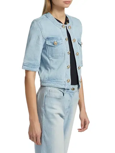 Generation Love Women's Devika Denim Jacket - Sky Blue | Thumbnail 4 Generation Love Women's Devika Denim Jacket - Sky Blue | Thumbnail 4
