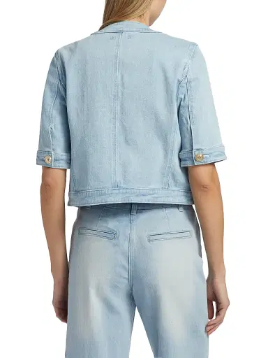 Generation Love Women's Devika Denim Jacket - Sky Blue | Thumbnail 5 Generation Love Women's Devika Denim Jacket - Sky Blue | Thumbnail 5