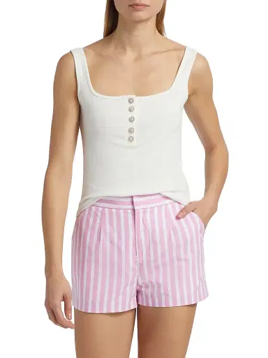 Generation Love Women's Andiamo Ribbed Jersey Tank - White | Thumbnail 3 Generation Love Women's Andiamo Ribbed Jersey Tank - White | Thumbnail 3