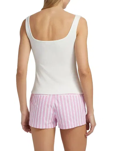 Generation Love Women's Andiamo Ribbed Jersey Tank - White | Thumbnail 5 Generation Love Women's Andiamo Ribbed Jersey Tank - White | Thumbnail 5