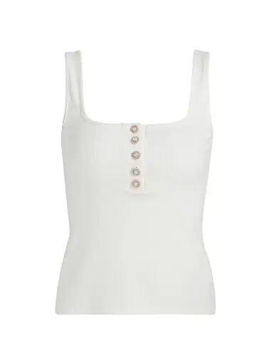Generation Love Women's Andiamo Ribbed Jersey Tank - White | Thumbnail 1 Generation Love Women's Andiamo Ribbed Jersey Tank - White | Thumbnail 1