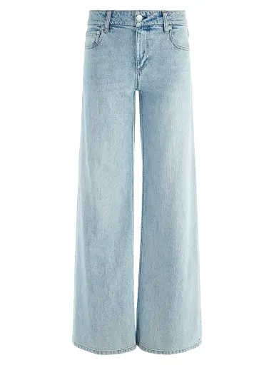 ALICE + OLIVIA Women's Amazing Low-Rise Baggy Jeans - Rockstar Blue | Thumbnail 1 ALICE + OLIVIA Women's Amazing Low-Rise Baggy Jeans - Rockstar Blue | Thumbnail 1