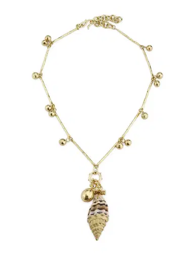 Ulla Johnson Women's Livia Goldtone & Spotted Jasper Shell Pendant Necklace - Jasper | Thumbnail 4 Ulla Johnson Women's Livia Goldtone & Spotted Jasper Shell Pendant Necklace - Jasper | Thumbnail 4