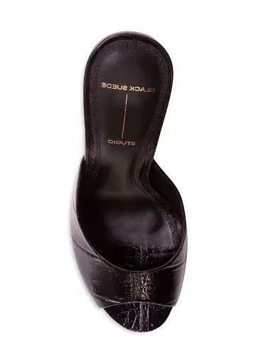 Black Suede Studio Women's Alessia Croc Mules - Black Croc | Thumbnail 5 Black Suede Studio Women's Alessia Croc Mules - Black Croc | Thumbnail 5