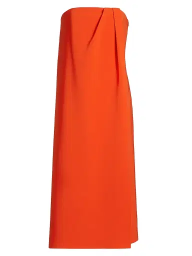 Et Ochs Women's Anika Stretch Strapless Midi-Dress - Flame | Thumbnail 1 Et Ochs Women's Anika Stretch Strapless Midi-Dress - Flame | Thumbnail 1