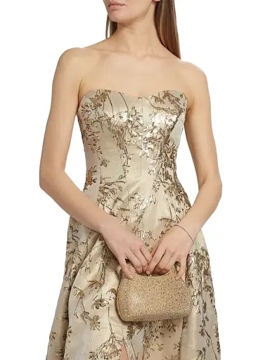 Rene Ruiz Collection Women's Brocade Sweetheart Neck Paneled Ball Gown - Gold | Thumbnail 6 Rene Ruiz Collection Women's Brocade Sweetheart Neck Paneled Ball Gown - Gold | Thumbnail 6