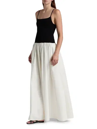 Toccin Women's Orielle Colorblocked Drop-Waist Maxi Dress - Jet Optic | Thumbnail 4 Toccin Women's Orielle Colorblocked Drop-Waist Maxi Dress - Jet Optic | Thumbnail 4
