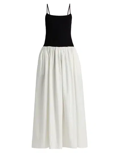 Toccin Women's Orielle Colorblocked Drop-Waist Maxi Dress - Jet Optic | Thumbnail 1 Toccin Women's Orielle Colorblocked Drop-Waist Maxi Dress - Jet Optic | Thumbnail 1