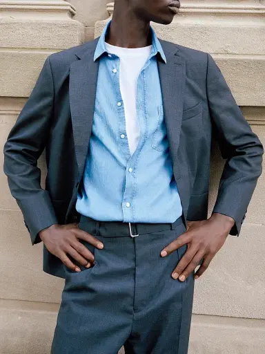 OFFICINE GÉNÉRALE Men's Arthus Wool Italian Fresco Jacket | Thumbnail 7 OFFICINE GÉNÉRALE Men's Arthus Wool Italian Fresco Jacket | Thumbnail 7