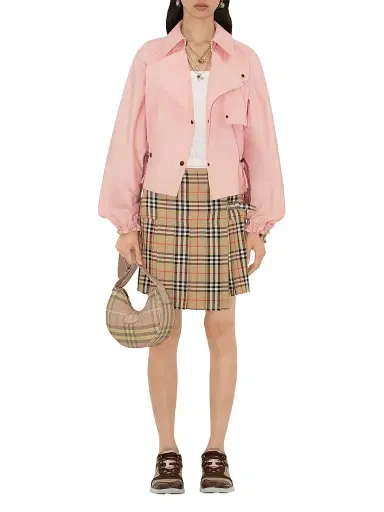 Burberry Women's Check Horseshoe Crossbody Bag - Teacup | Thumbnail 2 Burberry Women's Check Horseshoe Crossbody Bag - Teacup | Thumbnail 2