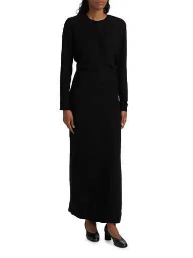 TOTEME Women's Long-Sleeve Slouch Waist Maxi Dress - Black - Size 10 | Thumbnail 4 TOTEME Women's Long-Sleeve Slouch Waist Maxi Dress - Black - Size 10 | Thumbnail 4