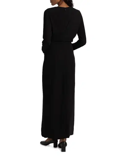 TOTEME Women's Long-Sleeve Slouch Waist Maxi Dress - Black - Size 10 | Thumbnail 5 TOTEME Women's Long-Sleeve Slouch Waist Maxi Dress - Black - Size 10 | Thumbnail 5
