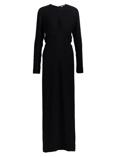 TOTEME Women's Long-Sleeve Slouch Waist Maxi Dress - Black - Size 10 | Thumbnail 1 TOTEME Women's Long-Sleeve Slouch Waist Maxi Dress - Black - Size 10 | Thumbnail 1