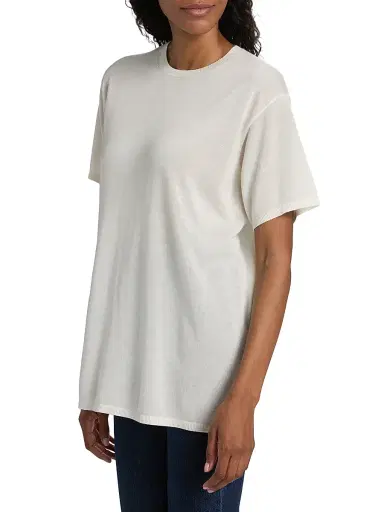 TOTEME Women's Oversized Drop Shoulder Knit T-Shirt | Thumbnail 4 TOTEME Women's Oversized Drop Shoulder Knit T-Shirt | Thumbnail 4