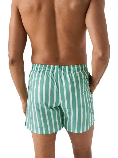 Eton Men's Striped Swim Shorts - Green | Thumbnail 4 Eton Men's Striped Swim Shorts - Green | Thumbnail 4