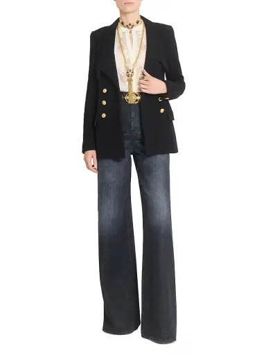 Chloé Women's Wool Double-Breasted Jacket - Black | Thumbnail 2 Chloé Women's Wool Double-Breasted Jacket - Black | Thumbnail 2