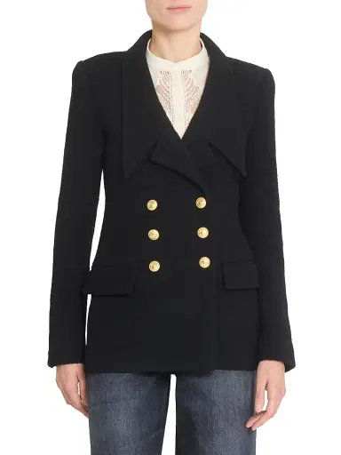 Chloé Women's Wool Double-Breasted Jacket - Black | Thumbnail 3 Chloé Women's Wool Double-Breasted Jacket - Black | Thumbnail 3