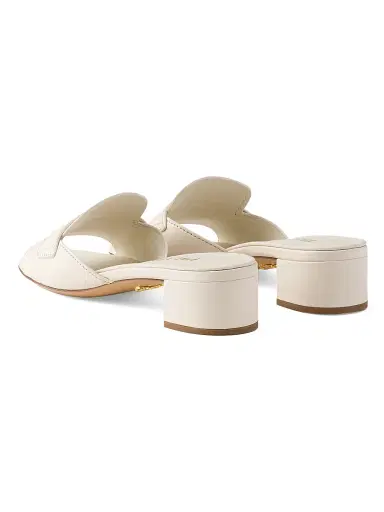 Prada Women's Leather Mules - Beige Khaki | Thumbnail 3 Prada Women's Leather Mules - Beige Khaki | Thumbnail 3