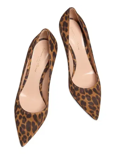 Gianvito Rossi Women's Gianvito 85MM Camoscio Leopard Print Pumps - Almond Leopard Print | Thumbnail 4 Gianvito Rossi Women's Gianvito 85MM Camoscio Leopard Print Pumps - Almond Leopard Print | Thumbnail 4