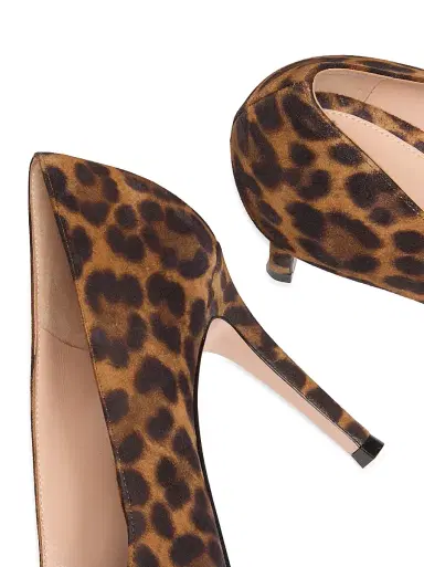 Gianvito Rossi Women's Gianvito 85MM Camoscio Leopard Print Pumps - Almond Leopard Print | Thumbnail 5 Gianvito Rossi Women's Gianvito 85MM Camoscio Leopard Print Pumps - Almond Leopard Print | Thumbnail 5