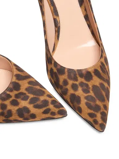 Gianvito Rossi Women's Gianvito 85MM Camoscio Leopard Print Pumps - Almond Leopard Print | Thumbnail 6 Gianvito Rossi Women's Gianvito 85MM Camoscio Leopard Print Pumps - Almond Leopard Print | Thumbnail 6
