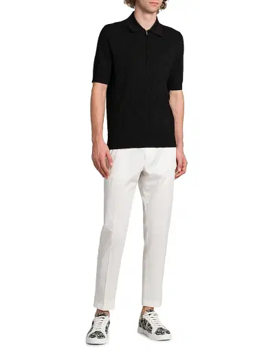 Dolce & Gabbana Men's Stretch Cotton Gabardine Trousers - Bianco - Size 42 | Thumbnail 2 Dolce & Gabbana Men's Stretch Cotton Gabardine Trousers - Bianco - Size 42 | Thumbnail 2