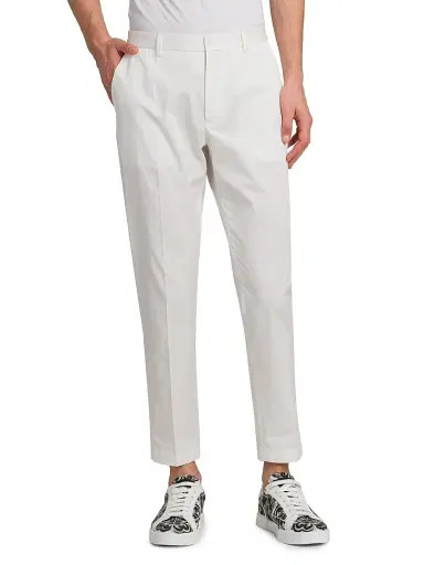 Dolce & Gabbana Men's Stretch Cotton Gabardine Trousers - Bianco - Size 42 | Thumbnail 3 Dolce & Gabbana Men's Stretch Cotton Gabardine Trousers - Bianco - Size 42 | Thumbnail 3
