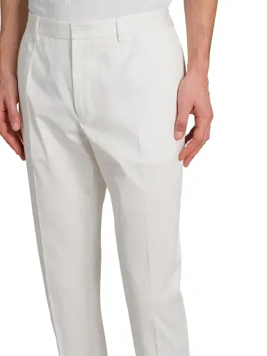 Dolce & Gabbana Men's Stretch Cotton Gabardine Trousers - Bianco - Size 42 | Thumbnail 6 Dolce & Gabbana Men's Stretch Cotton Gabardine Trousers - Bianco - Size 42 | Thumbnail 6