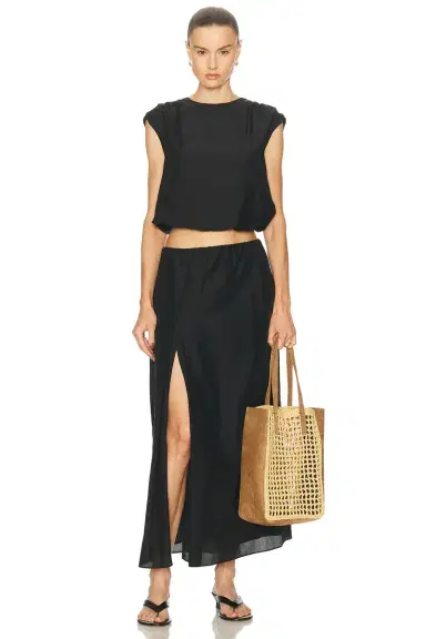Loulou de Saison Carmen Long Gathered Skirt | Thumbnail 5 Loulou de Saison Carmen Long Gathered Skirt | Thumbnail 5