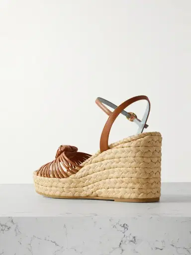 Valentino Garavani Royal 100 Leather Wedge Sandals | Thumbnail 3 Valentino Garavani Royal 100 Leather Wedge Sandals | Thumbnail 3