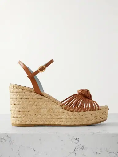 Valentino Garavani Royal 100 Leather Wedge Sandals | Thumbnail 1 Valentino Garavani Royal 100 Leather Wedge Sandals | Thumbnail 1