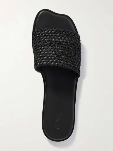 Chloé Flower Crocheted Slides | Thumbnail 5 Chloé Flower Crocheted Slides | Thumbnail 5