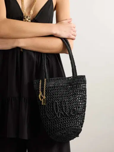 Chloé Summer Banana Embellished Embroidered Raffia Tote | Thumbnail 2 Chloé Summer Banana Embellished Embroidered Raffia Tote | Thumbnail 2