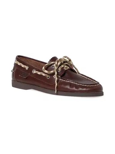 Loeffler Randall Women's Franco Leather Boat Shoes - Espresso Brown Butter | Thumbnail 2 Loeffler Randall Women's Franco Leather Boat Shoes - Espresso Brown Butter | Thumbnail 2