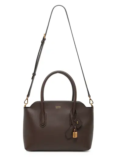 TOM FORD Women's Alexander Leather Top Handle Bag - Chocolate | Thumbnail 6 TOM FORD Women's Alexander Leather Top Handle Bag - Chocolate | Thumbnail 6