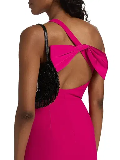 Vera Wang Bride Women's Alpes Asymmetric Crepe Column Gown | Thumbnail 6 Vera Wang Bride Women's Alpes Asymmetric Crepe Column Gown | Thumbnail 6