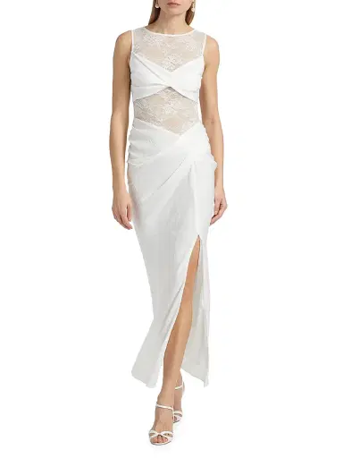 Significant Other Women's Nida Lace Draped Twist-Front Maxi Dress - | Thumbnail 2 Significant Other Women's Nida Lace Draped Twist-Front Maxi Dress - | Thumbnail 2
