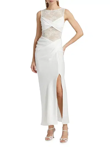 Significant Other Women's Nida Lace Draped Twist-Front Maxi Dress - | Thumbnail 3 Significant Other Women's Nida Lace Draped Twist-Front Maxi Dress - | Thumbnail 3
