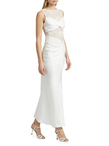 Significant Other Women's Nida Lace Draped Twist-Front Maxi Dress - | Thumbnail 4 Significant Other Women's Nida Lace Draped Twist-Front Maxi Dress - | Thumbnail 4