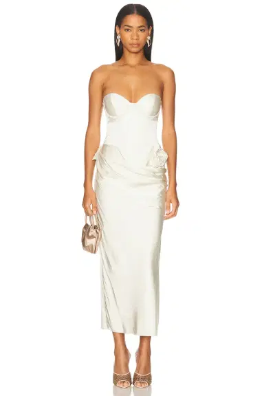 LPA Ilaria Corset Midi Dress | Thumbnail 3 LPA Ilaria Corset Midi Dress | Thumbnail 3