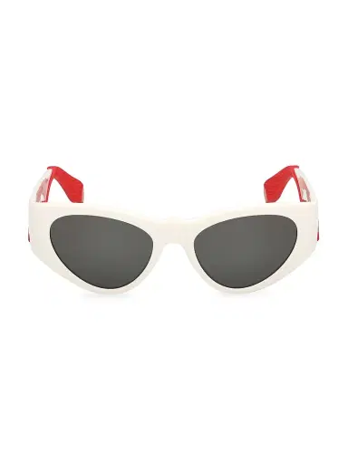 Christian Louboutin Women's Loubishark 54MM Cat-Eye Sunglasses - White Red | Thumbnail 2 Christian Louboutin Women's Loubishark 54MM Cat-Eye Sunglasses - White Red | Thumbnail 2