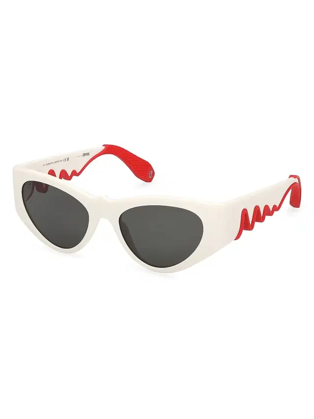 Women's Loubishark 54MM Cat-Eye Sunglasses - White Red Women's Loubishark 54MM Cat-Eye Sunglasses - White Red