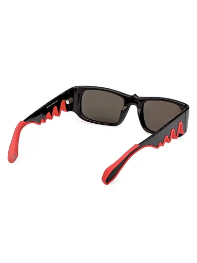 Christian Louboutin Women's Loubishark 53MM Rectangular Sunglasses - Black Smoke Red | Thumbnail 6 Christian Louboutin Women's Loubishark 53MM Rectangular Sunglasses - Black Smoke Red | Thumbnail 6
