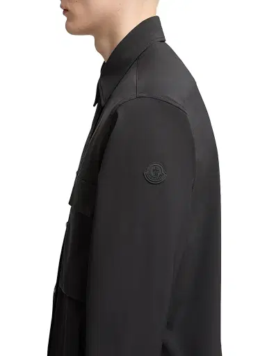 Moncler Men's Pocketed Snap Closure Shirt - Black | Thumbnail 4 Moncler Men's Pocketed Snap Closure Shirt - Black | Thumbnail 4