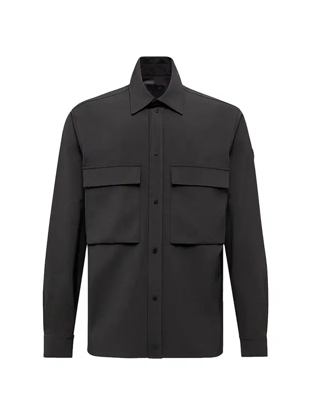 Men's Pocketed Snap Closure Shirt - Black Men's Pocketed Snap Closure Shirt - Black