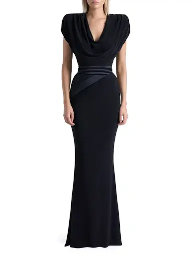 Zhivago Women's Ilium Stretch-Jersey Body-Con Gown - Black - Size 2 | Thumbnail 3 Zhivago Women's Ilium Stretch-Jersey Body-Con Gown - Black - Size 2 | Thumbnail 3
