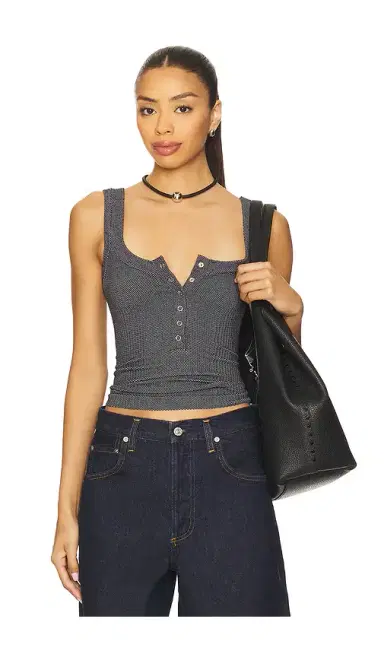 Free People Clean Slate Henley Tank | Thumbnail 1 Free People Clean Slate Henley Tank | Thumbnail 1