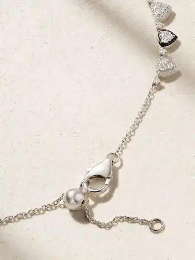 Kamyen Heart 18-karat White Gold, Diamond And Enamel Choker | Thumbnail 3 Kamyen Heart 18-karat White Gold, Diamond And Enamel Choker | Thumbnail 3